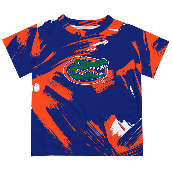 Florida Gators Vive La Fete Boys Game Day Blue Short Sleeve Tee Paint Brush