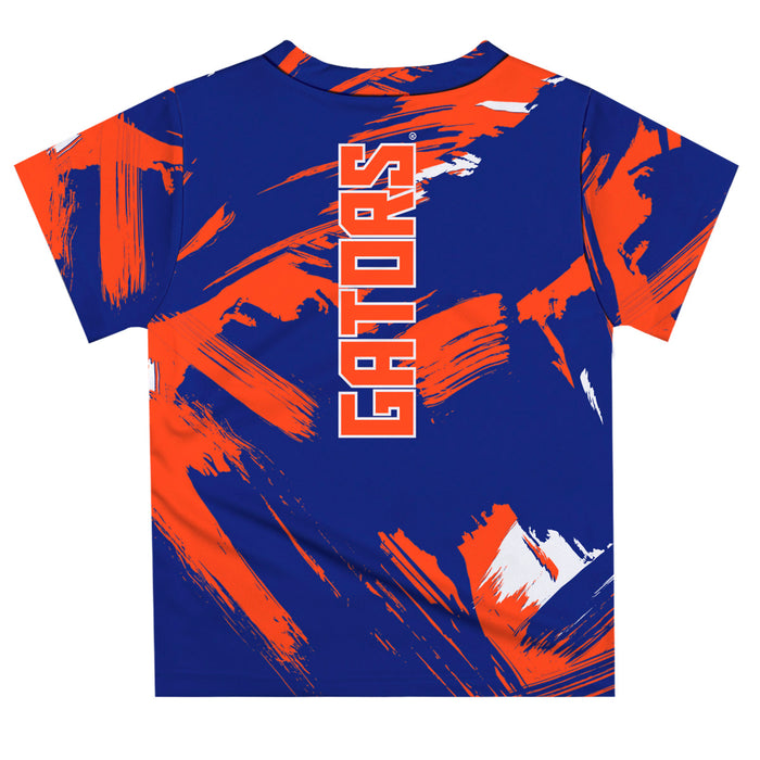 Florida Gators Vive La Fete Boys Game Day Blue Short Sleeve Tee Paint Brush