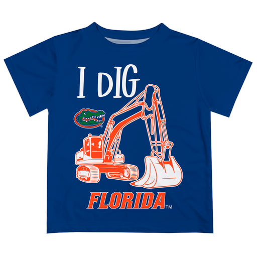 Florida Gators Vive La Fete Excavator Boys Game Day Blue Short Sleeve Tee