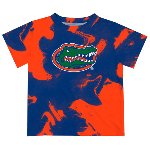 Florida Gators Vive La Fete Marble Boys Game Day Blue Short Sleeve Tee