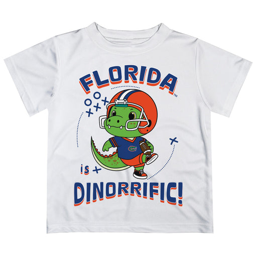 Florida Gators Vive La Fete Dinorrific Boys Game Day White Short Sleeve Tee