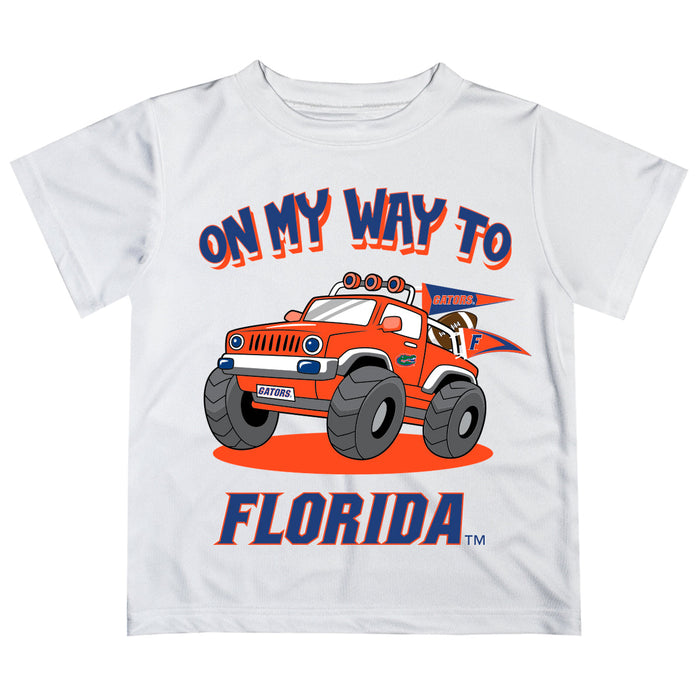 Florida Gators Vive La Fete Monster Truck Boys Game Day White Short Sleeve Tee