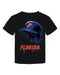 Florida Gators Original Dripping Baseball Helmet Black T-Shirt Cotton by Vive La Fete