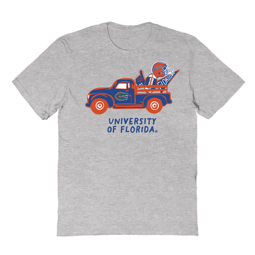 Florida Gators Hand Sketched Vive La Fete Impressions Truck Kids Grey Cotton T-shirt