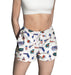 Florida Gators Repeat Print Hand Sketched Vive La Fete Impressions Artwork Womens White Lounge Shorts