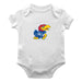 Kansas Jayhawks Cotton Short Sleeve Bodysuit White