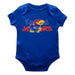 Kansas Jayhawks Vive La Fete Infant Game Day Royal Short Sleeve Bodysuit