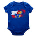 Kansas Jayhawks Vive La Fete Infant Game Day Royal Short Sleeve Bodysuit