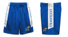 Kansas University Jayhawks Vive La Fete Game Day Royal Stripes Boys Solid White Athletic Mesh Short - Vive La Fête - Online Apparel Store