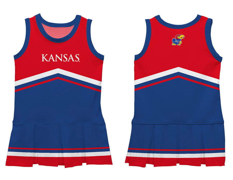 Kansas Jayhawks Vive La Fete Game Day Red and Royal Sleeveless Chearleader Dress - Vive La Fête - Online Apparel Store