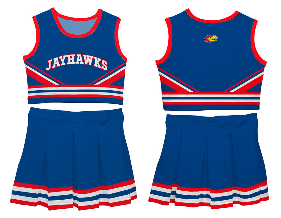 Kansas Jayhawks Vive La Fete Game Day Royal Sleeveless Chearleader Set - Vive La Fête - Online Apparel Store