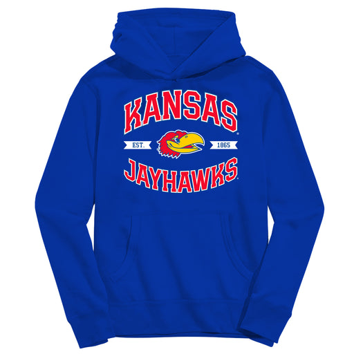 Kansas Jayhawks Vive La Fete Royal Cotton Youth Hoodie