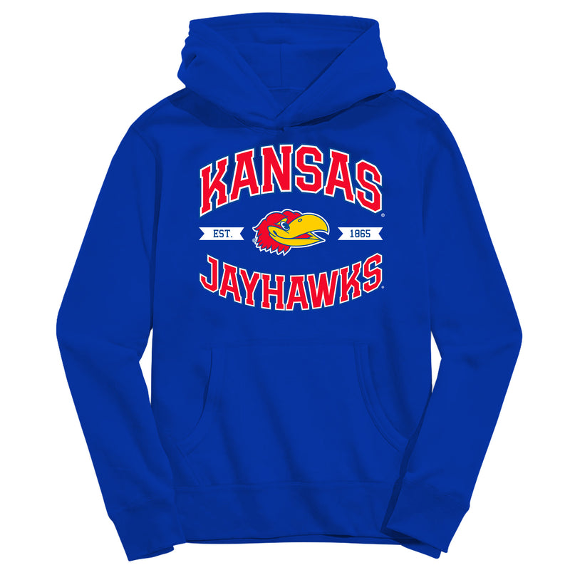 Kansas Jayhawks Vive La Fete Royal Cotton Youth Hoodie