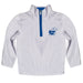 Kansas Jayhawks Hand Sketched Vive La Fete Impressions Artwork  White Quarter Zip Pullover V1