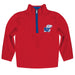 Kansas Jayhawks Hand Sketched Vive La Fete Impressions Artwork  Red Quarter Zip Pullover V1