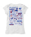 Kansas Jayhawks Hand Sketched Vive La Fete Impressions Artwork White Girls Cotton Short Sleeve Tee - Vive La Fête - Online Apparel Store
