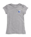 Kansas Jayhawks Hand Sketched Vive La Fete Impressions Artwork Grey Girls Cotton Short Sleeve Tee