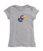 Kansas Jayhawks Girl´s Fitted Cotton T-shirt Grey