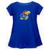 Kansas Jayhawks Short Sleeve Youth Cotton Top Royal