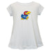 Kansas Jayhawks Short Sleeve Youth Cotton Top White