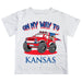 Kansas Jayhawks Vive La Fete Monster Truck Boys Game Day White Short Sleeve Tee