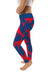 Kansas Jayhawks Vive La Fete Paint Brush Logo on Waist Women Blue Yoga Leggings - Vive La Fête - Online Apparel Store