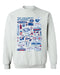 Kansas Jayhawks Hand Sketched Vive La Fete Impressions White Cotton Crewneck Sweatshirt for Women