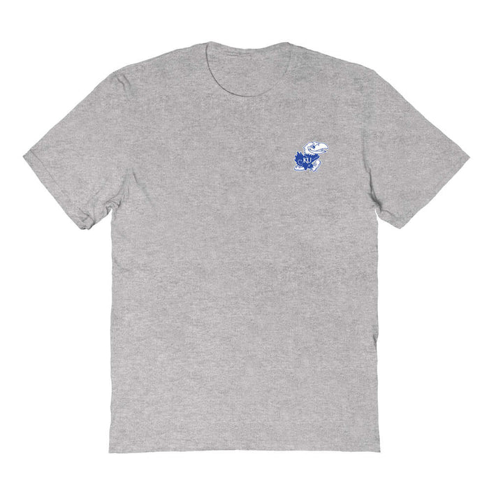 Kansas Jayhawks Vive La Fete Impressions Artwork Grey Womens Cotton Tshirt