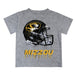 Missouri Tigers MU Original Dripping Football Helmet Heather Gray T-Shirt by Vive La Fete