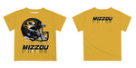 Missouri Tigers MU Original Dripping Football Helmet Gold T-Shirt by Vive La Fete - Vive La Fête - Online Apparel Store