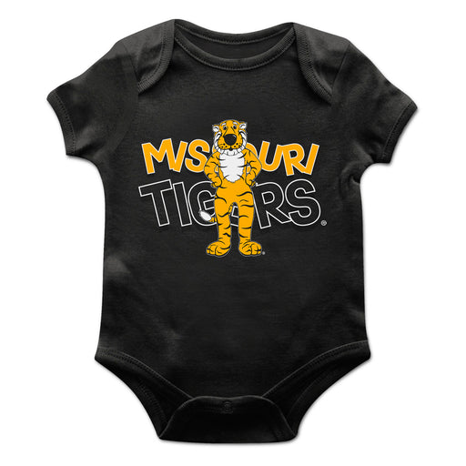 Missouri Tigers MU Vive La Fete Infant Game Day Black Short Sleeve Bodysuit