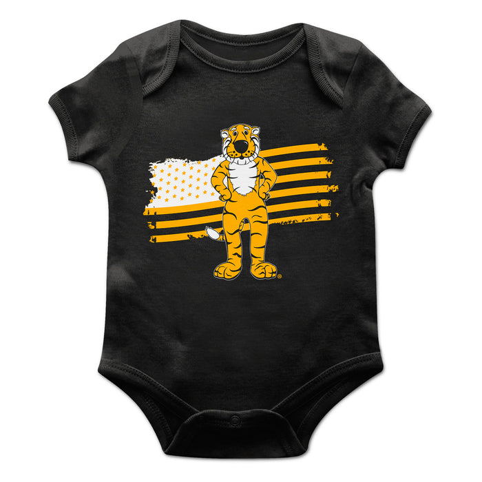 Missouri Tigers MU Vive La Fete Infant Game Day Black Short Sleeve Bodysuit
