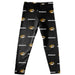 Missouri Tigers MU Vive La Fete Girls Game Day All Over Two Logos Elastic Waist Classic Play Gold Leggings Tights