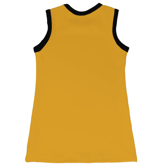 Missouri Tigers MU Sleeveless Cheerleader A Line Dress White and Gold - Vive La Fête - Online Apparel Store