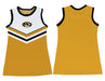 Missouri Tigers MU Sleeveless Cheerleader A Line Dress White and Gold - Vive La Fête - Online Apparel Store