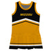 Missouri Tigers MU Vive La Fete Game Day Black and Gold Sleeveless Chearleader Dress