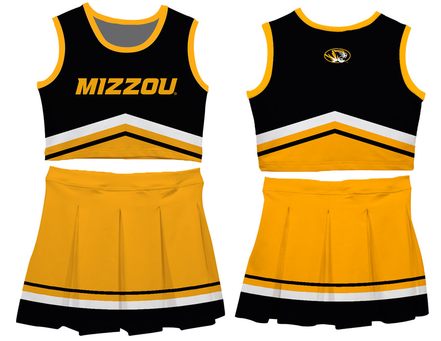 Missouri Tigers MU Vive La Fete Game Day Black and Gold Sleeveless Chearleader Set - Vive La Fête - Online Apparel Store