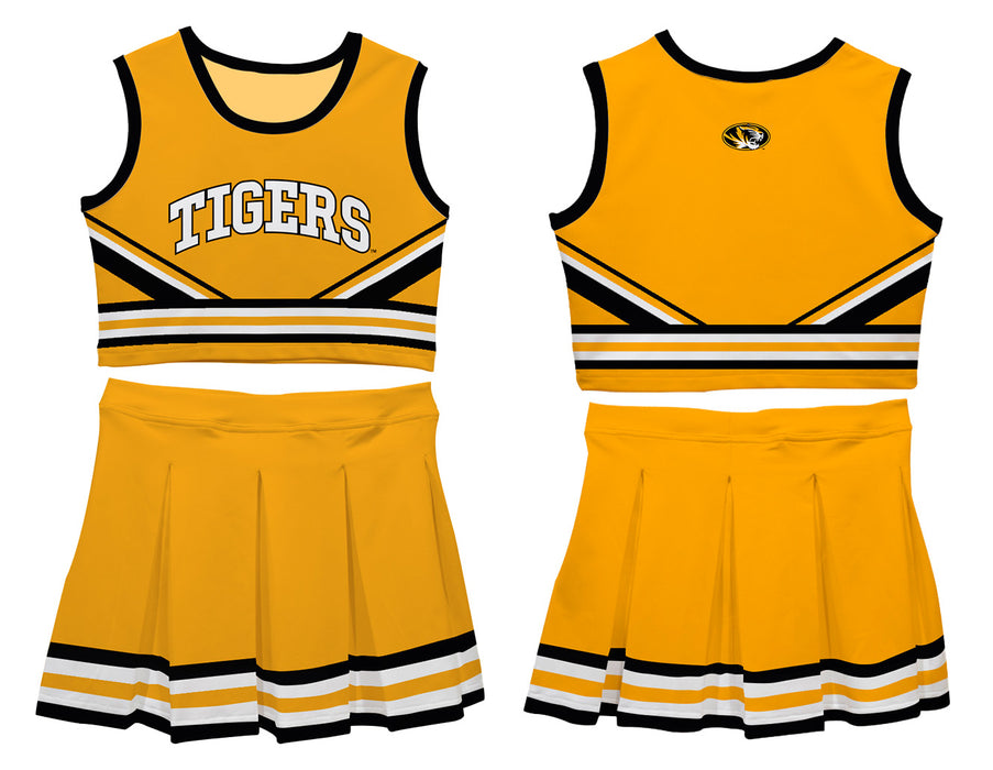 Missouri Tigers MU Vive La Fete Game Day Gold Sleeveless Chearleader Set - Vive La Fête - Online Apparel Store