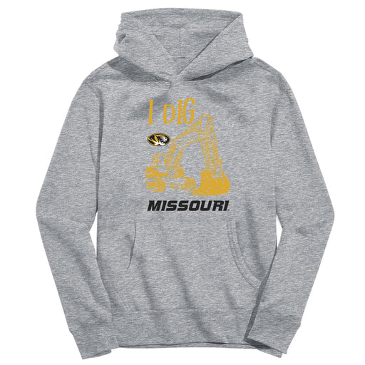 Missouri Tigers MU Excavator Heather Grey Cotton Youth Hoodie
