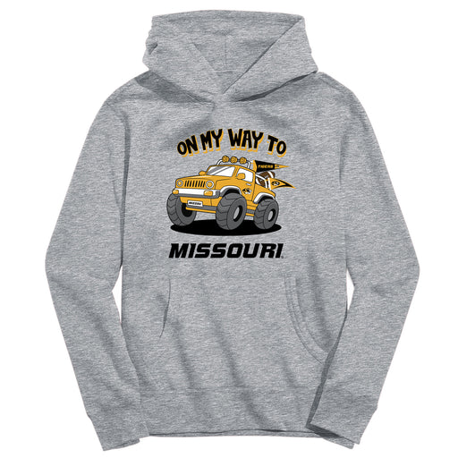 Missouri Tigers MU On My Way Monster Truck Heather Grey Cotton Youth Hoodie