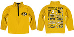 Missouri Tigers MU Hand Sketched Vive La Fete Impressions Artwork Gold Boys Quarter Zip Pullover V1 - Vive La Fête - Online Apparel Store