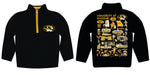 Missouri Tigers MU Hand Sketched Vive La Fete Impressions Artwork  Black Boys Quarter Zip Pullover V1 - Vive La Fête - Online Apparel Store