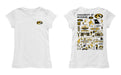 Missouri Tigers MU Hand Sketched Vive La Fete Impressions Artwork White Girls Cotton Short Sleeve Tee - Vive La Fête - Online Apparel Store
