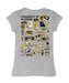 Missouri Tigers MU Hand Sketched Vive La Fete Impressions Artwork Grey Girls Cotton Short Sleeve Tee - Vive La Fête - Online Apparel Store