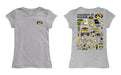 Missouri Tigers MU Hand Sketched Vive La Fete Impressions Artwork Grey Girls Cotton Short Sleeve Tee - Vive La Fête - Online Apparel Store