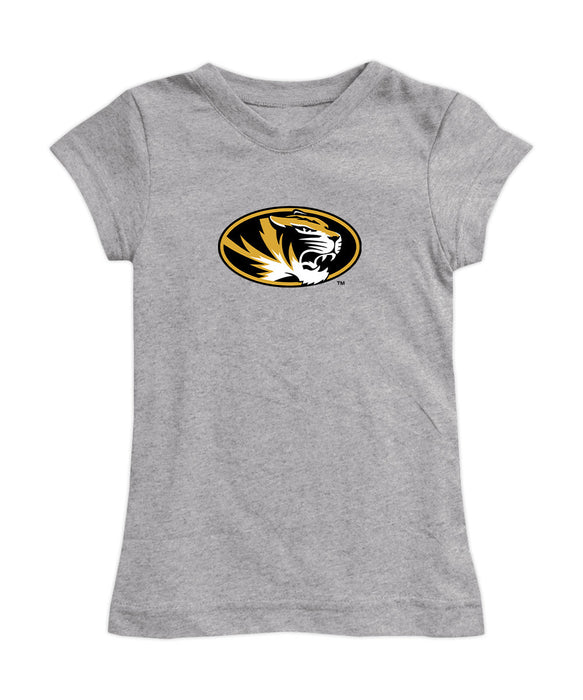 Missouri Tigers MU Girl´s Fitted Cotton T-shirt Grey
