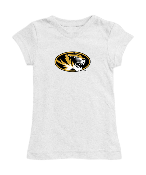 Missouri Tigers MU Girl´s Fitted Cotton T-shirt White