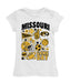 Missouri Tigers MU Girl´s Fitted Cotton T-shirt White