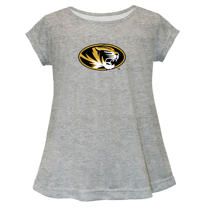 Missouri Tigers MU Short Sleeve Youth Cotton Top Grey