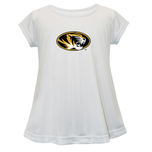 Missouri Tigers MU Short Sleeve Youth Cotton Top White